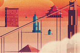  illustration de différentes architectures mondiales